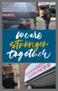 A collage of photos with the words " we are stronger together ".